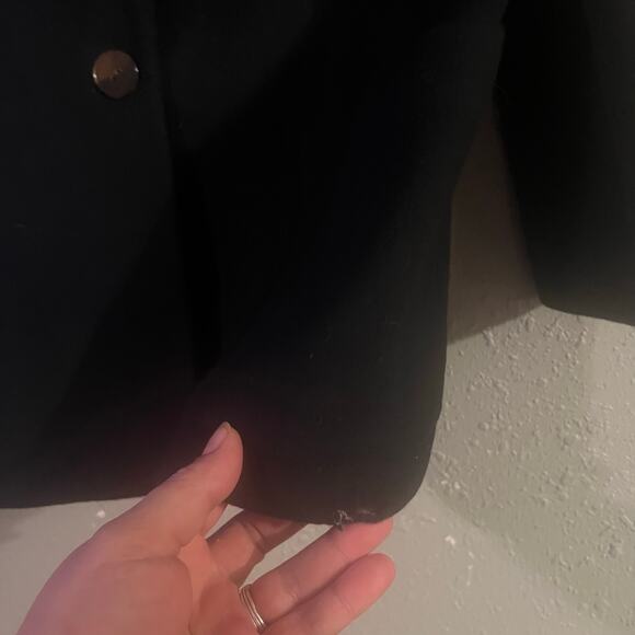 Vintage Saks Fifth Avenue Women's Sz 12 Blazer Black Feels like Wool Old Money - Picture 7 of 16